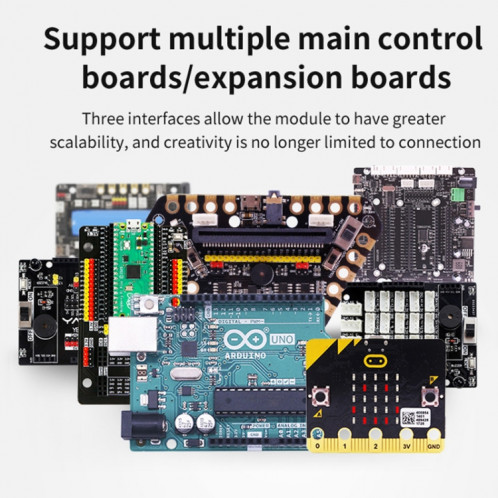 Module d'anneau lumineux RVB couleur Yahboom 8 bits carte de développement Microbit Raspberry Pi Pico SY8608678-015