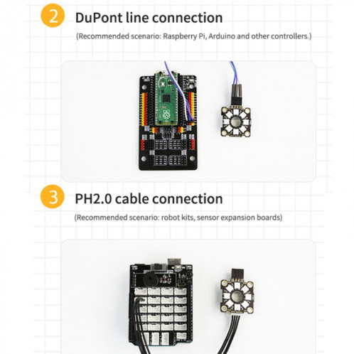 Module d'anneau lumineux RVB couleur Yahboom 8 bits carte de développement Microbit Raspberry Pi Pico SY8608678-015