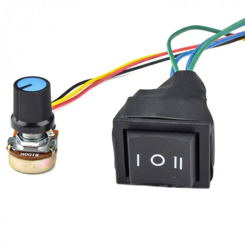 Régulateur de vitesse cc avant et arrière 20A 9-60V carte de commande PWM de pilote de moteur large à impulsions (avec interrupteur) SH001A1257-07