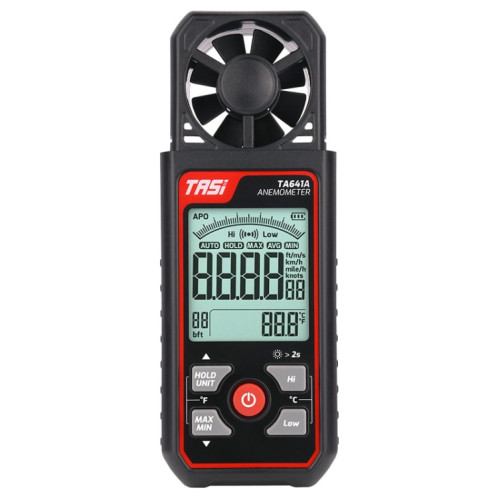 TASI TA641A Instrument de vitesse du vent de haute précision Testeur de volume du vent Compteur de vitesse du vent portable ST39011228-010