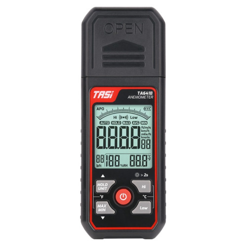 TASI TA641B Instrument de vitesse du vent de haute précision Testeur de volume du vent Compteur de vitesse du vent portable ST3902380-011