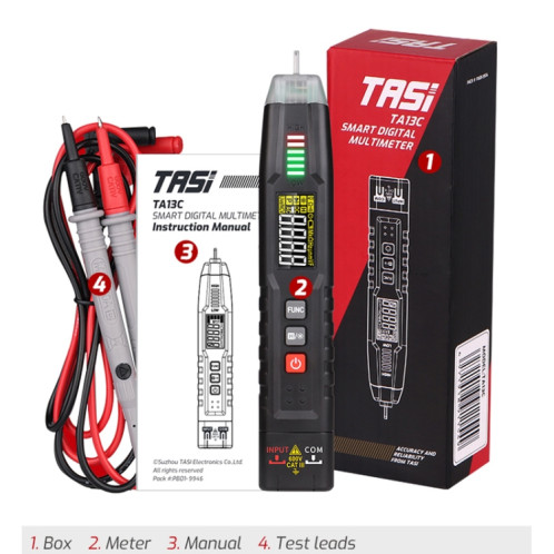 TASI TA13C Smart Pen Multimètre Numérique Multimètre Portable Compact Haute Précision ST8647325-010