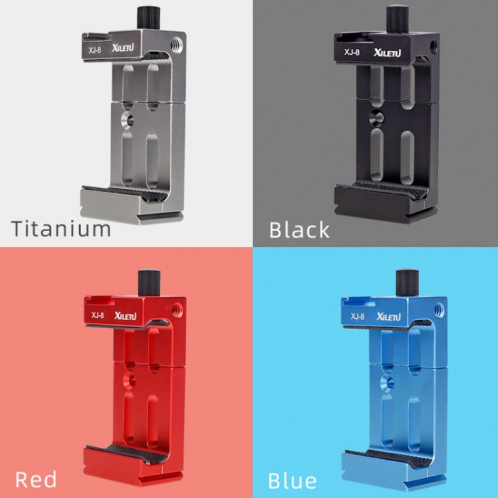 XILETU XJ-8 Clip de téléphone portable en alliage d'aluminium pour tête de caméra (Bleu) SX101D1790-011