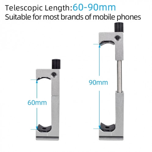 XILETU XJ-8 Clip de téléphone portable en alliage d'aluminium pour tête de caméra (Bleu) SX101D1790-011