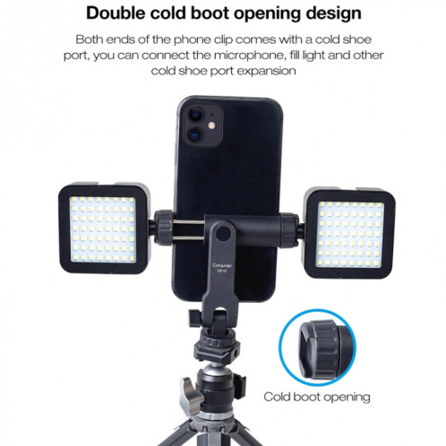 Cimapro Swivel Cold Boot Camera Support de montage pour téléphone Trépied externe (Noir) SC901A419-09