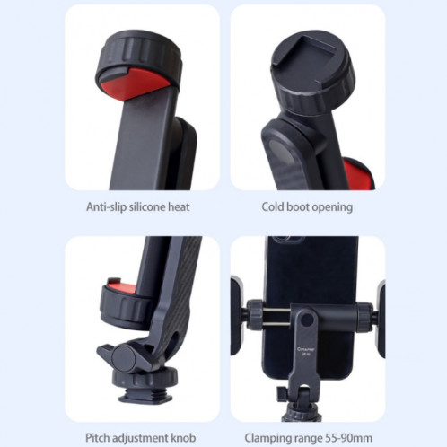 Cimapro Swivel Cold Boot Camera Support de montage pour téléphone Trépied externe (Noir) SC901A419-09