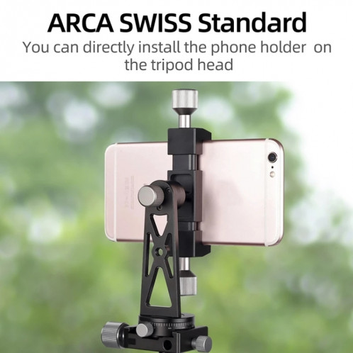 Support de photographie pour trépied en direct avec clip de téléphone portable rotatif Cimapro (CP-5) SC801A3-012