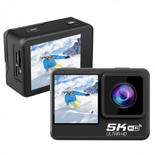 5K / 30FPS WIFI HD Anti-Shake Remote Touch Dual-Screen IP68 Caméra de sport étanche, Style: Noir SH7801843-016