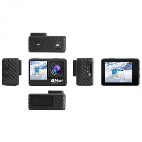5K / 30FPS WIFI HD Anti-Shake Remote Touch Dual-Screen IP68 Caméra de sport étanche, Style: Noir SH7801843-016