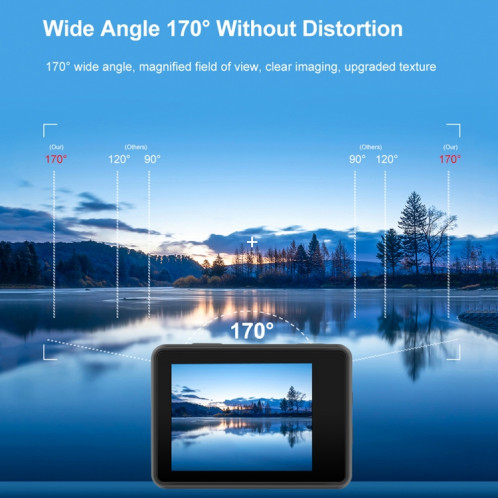 5K / 30FPS WIFI HD Anti-Shake Remote Touch Dual-Screen IP68 Caméra de sport étanche, Style: Noir SH7801843-016