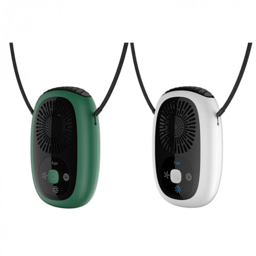 Ventilateur de cou suspendu sans feuilles Mini ventilateur portable Ventilateur rechargeable USB sans ions négatifs vert SH0602377-09