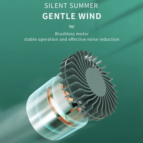 Ventilateur de cou suspendu sans feuilles Mini ventilateur portable Ventilateur rechargeable USB sans ions négatifs vert SH0602377-09