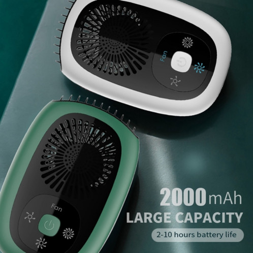 Ventilateur de cou suspendu sans feuilles Mini ventilateur portable Ventilateur rechargeable USB sans ions négatifs vert SH0602377-09