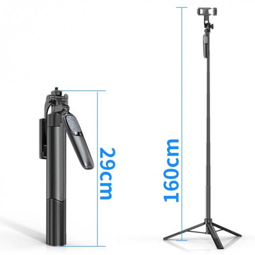 Pixel ST2 1.6m Anti Shake Selfie Stick Tête Trépied Portable Pliant Télécommande Extérieur Photo Stands (Avec Télécommande Bluetooth) SP201A1366-013