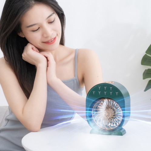 Ventilateur de climatisation humidification par pulvérisation USB petit refroidisseur d'air de bureau portable, style : plug-in (vert) SH6202573-09
