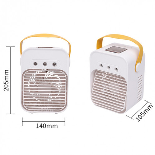 Mini ventilateur de climatiseur de bureau refroidisseur d'air d'humidification par pulvérisation domestique (blanc) SH601A209-011