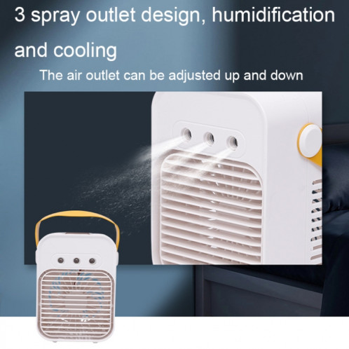 Mini ventilateur de climatiseur de bureau refroidisseur d'air d'humidification par pulvérisation domestique (blanc) SH601A209-011