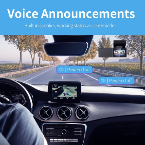 Enregistreur de conduite de voiture WIFI de voiture de vision nocturne FISANG 2K HD, style: double enregistrement 2K + 720P SF59011875-014