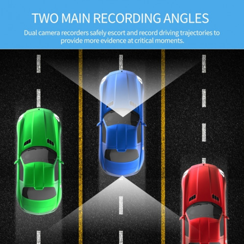 Enregistreur de conduite de voiture WIFI de voiture de vision nocturne FISANG 2K HD, style: double enregistrement 2K + 720P SF59011875-014