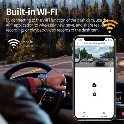 Enregistreur de conduite de voiture WIFI de voiture de vision nocturne FISANG 2K HD, style: double enregistrement 2K + 720P SF59011875-014