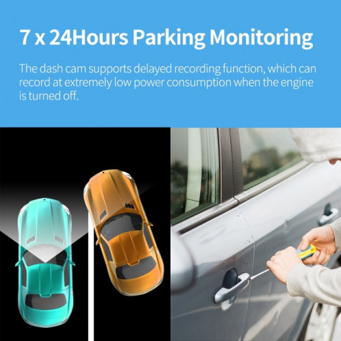 Enregistreur de conduite de voiture WIFI de voiture de vision nocturne FISANG 2K HD, style: double enregistrement 2K + 720P SF59011875-014