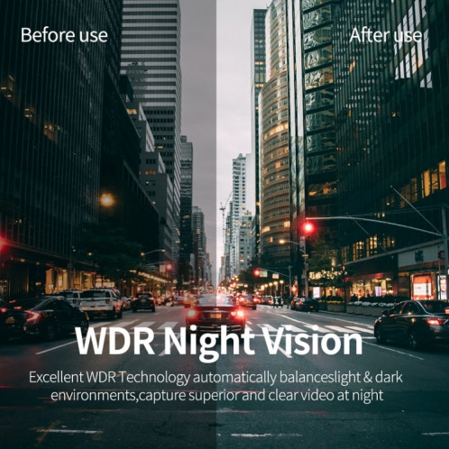 Enregistreur de conduite de voiture WIFI de voiture de vision nocturne FISANG 2K HD, style: double enregistrement 2K + 720P SF59011875-014