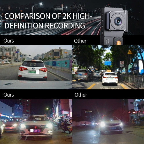 Enregistreur de voiture à vision nocturne FISANG sans fil WIFI à enregistrement unique 2K HD (K03) SF301A1793-014