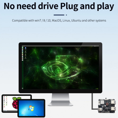 Carte d'extension Yahboom USB3.0 HUB Dock d'extension pour robot ROS (6000301226) SY501A314-014