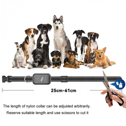 Smart Étanche Électrique Shock Dog Trainer Rechargeable À Distance Bark Stopper (Noir) SH101A1246-012