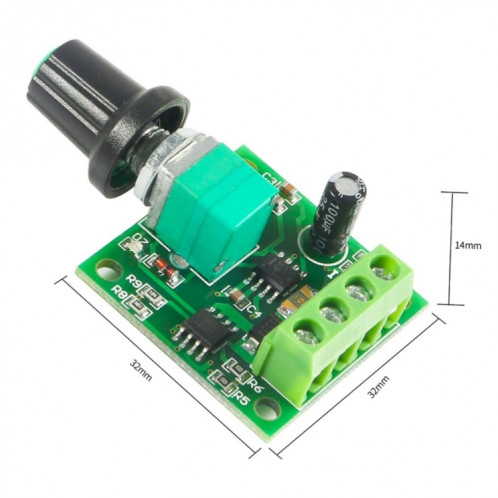2 pièces 1.8 V/3 V/5 V/6 V/12 V 2A PWM interrupteur de régulateur de moteur à courant continu (1803BK) SH601A1034-06