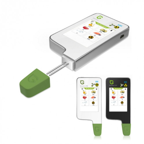 Greentest ECO6 détecteur environnemental de rayonnement nucléaire de qualité de l'eau de nitrate de nourriture de légumes, de fruits et de viande, prise ue (blanc) SG401A155-011