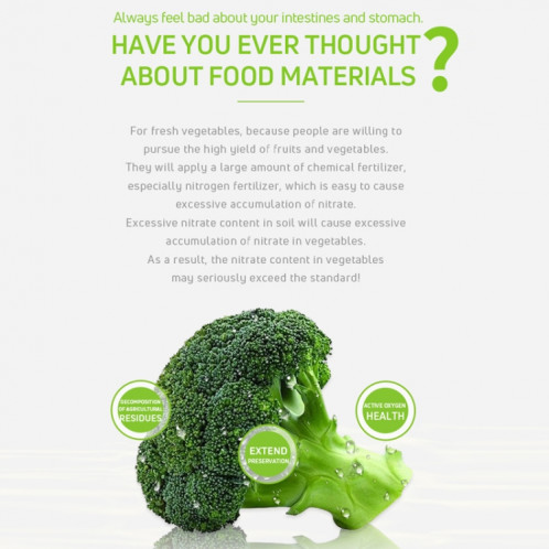 Greentest ECO6 détecteur environnemental de rayonnement nucléaire de qualité de l'eau de nitrate de nourriture de légumes, de fruits et de viande, prise ue (blanc) SG401A155-011