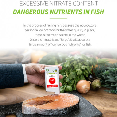 Greentest ECO6 détecteur environnemental de rayonnement nucléaire de qualité de l'eau de nitrate de nourriture de légumes, de fruits et de viande, prise ue (blanc) SG401A155-011