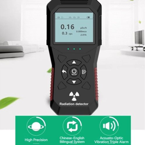 FY803 compteur de rayonnement à rayons X Alpha bêta Gamma humidité détecteur de rayonnement nucléaire Rechargeable graphique Geiger en temps réel SH9662391-07