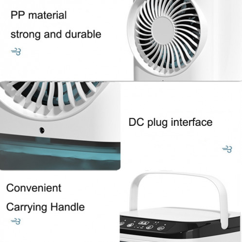 Mini ventilateur d'air froid de bureau, humidificateur domestique, ventilateur de climatisation à double pulvérisation, sans prise SH8001946-012