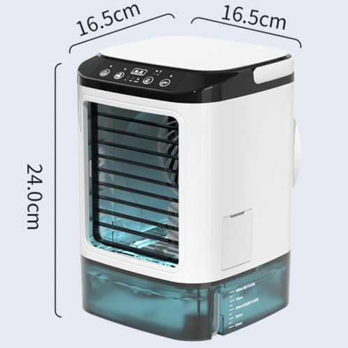 Mini ventilateur d'air froid de bureau, humidificateur domestique, ventilateur de climatisation à double pulvérisation, sans prise SH8001946-012