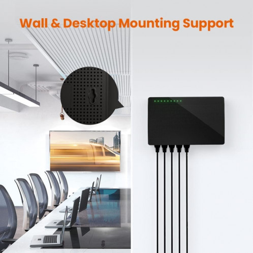 Tenda SG108 100/1000M commutateur réseau de bureau 8 ports Gigabit commutateur de bureau commutateur Ethernet Hub LAN (prise ue) ST701A1369-014