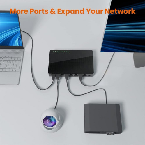 Tenda SG108 100/1000M commutateur réseau de bureau 8 ports Gigabit commutateur de bureau commutateur Ethernet Hub LAN (prise ue) ST701A1369-014