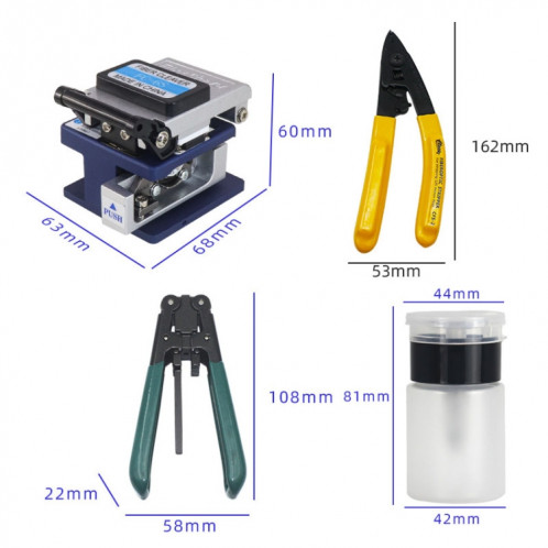 Kit d'outils pour Fiber optique, avec couperet, compteur de puissance optique, stylo de Test rouge 10mW SH99801273-08