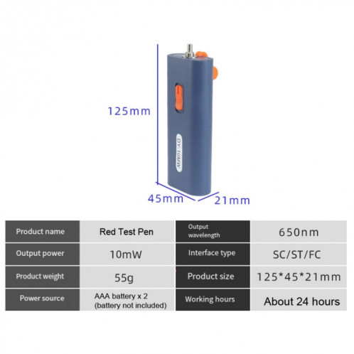 Kit d'outils pour Fiber optique, avec couperet, compteur de puissance optique, stylo de Test rouge 10mW SH99801273-08