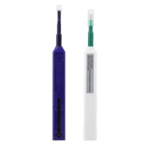 2 pièces/ensemble stylo de nettoyage de fibre optique nettoyant d'extrémité outil de nettoyage de fibre optique pour 1,25 mm LC/Mu et 2,5 mm SC/ST/FC(SC+LC) SH801A1775-010