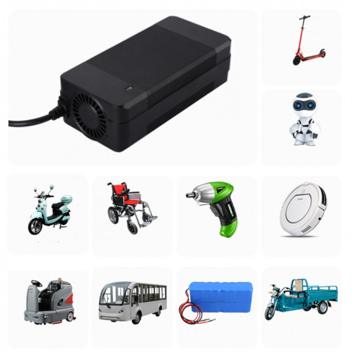 Chargeur de Scooter électrique 42V 4A, Type ventilateur, batterie au Lithium 36V, prise ue SH61021817-08