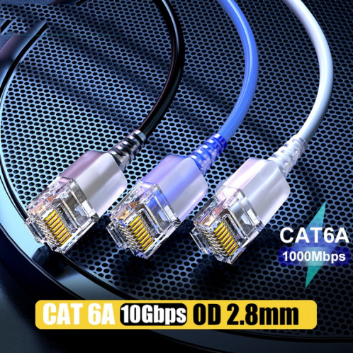 Câble Ethernet SAMZHE Cat6A câble de raccordement réseau UTP 0,5 m (blanc) SS501B530-011