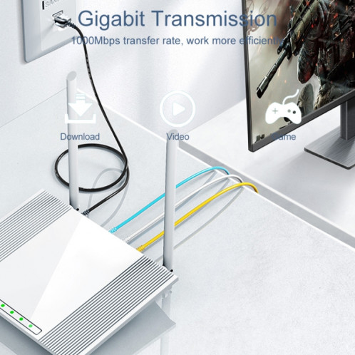 Câble Ethernet SAMZHE Cat6A câble de raccordement réseau UTP 5 m (blanc) SS506B1304-011
