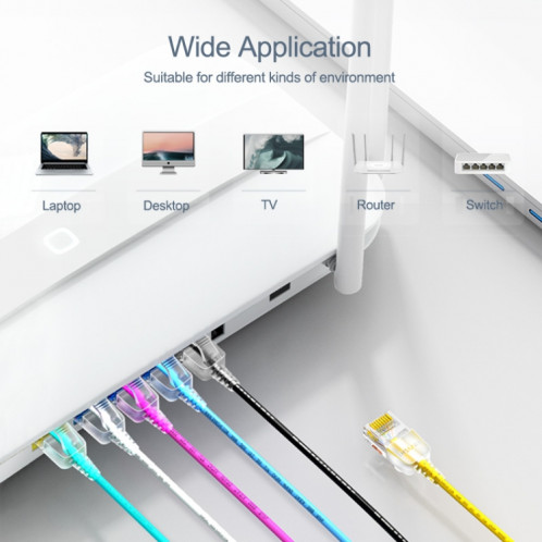 Câble Ethernet SAMZHE Cat6A câble de raccordement réseau UTP 1 m (noir) SS502A460-011