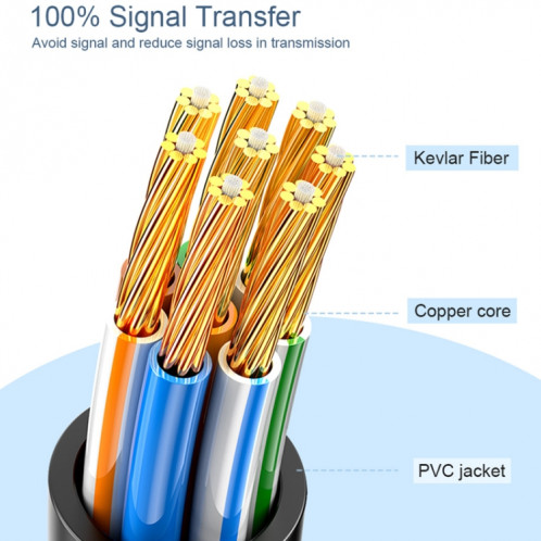 Câble Ethernet SAMZHE Cat6A câble de raccordement réseau UTP 1 m (noir) SS502A460-011