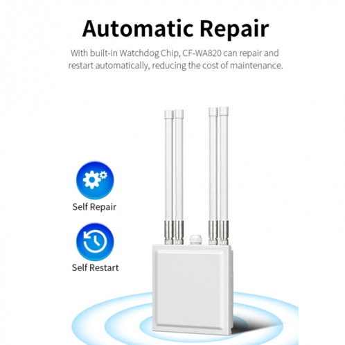 COMFAST CF-WA820 1200Mbps 2.4G & 5G Point d'accès sans fil haute puissance AP extérieur (prise ue) SC101B1249-014