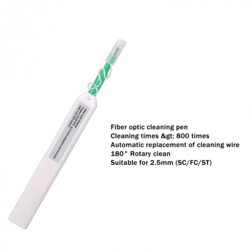 Kit d'outils de nettoyage de fibres optiques 10 en 1, stylo de nettoyage de fibres de 1.25/2.5mm SH0142473-07
