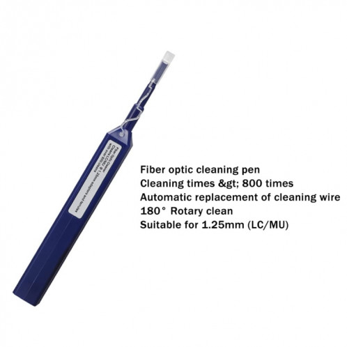 Kit d'outils de nettoyage de fibres optiques 10 en 1, stylo de nettoyage de fibres de 1.25/2.5mm SH0142473-07