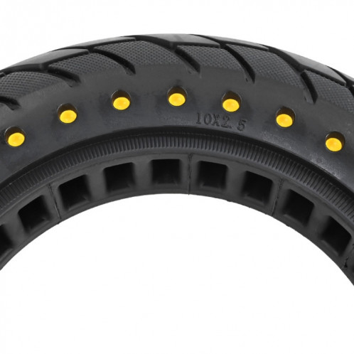 Pour Kugoo M4 Scooter électrique 10 pouces gonflable nid d'abeille solide pneu à plat (fente 36mm rouge) SH401C69-07